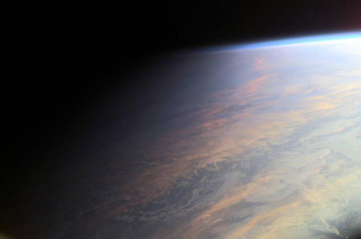 the earth at twilight from space